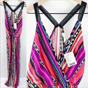 Urban Outfitters Staring at Stars Striped Jumpsuit